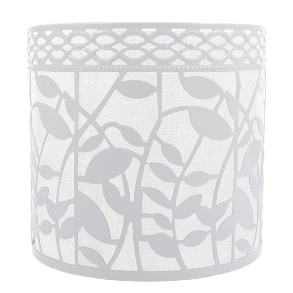 MERRYHAPY White Iron Art Lamp Shade with Elegant Leaf Pattern, Decorative Ceiling Light Cover for Home Decor