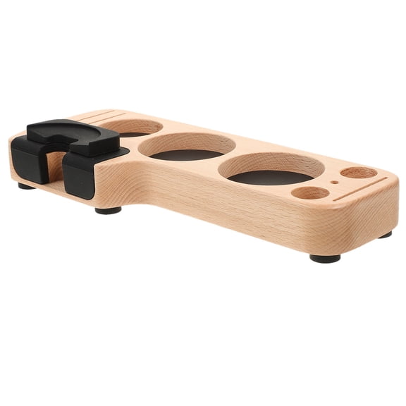 MERRYHAPY Espresso Tamper Station with Wooden Base, T-Shaped Coffee Tamper Holder, 1 Piece Accessory