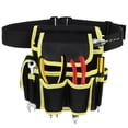 thumbnail image 1 of MERRYHAPY Heavy Duty Electrician Tool Belt Bag Black Multi-Functional Utility Pouch for Tool Storage, 1 of 8