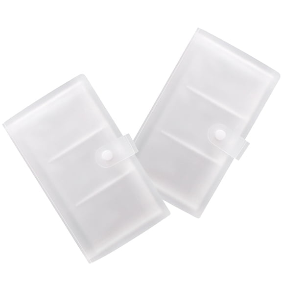 MERRYHAPY 2Pcs Transparent Album Book for Postcard Collecting and Document Storage