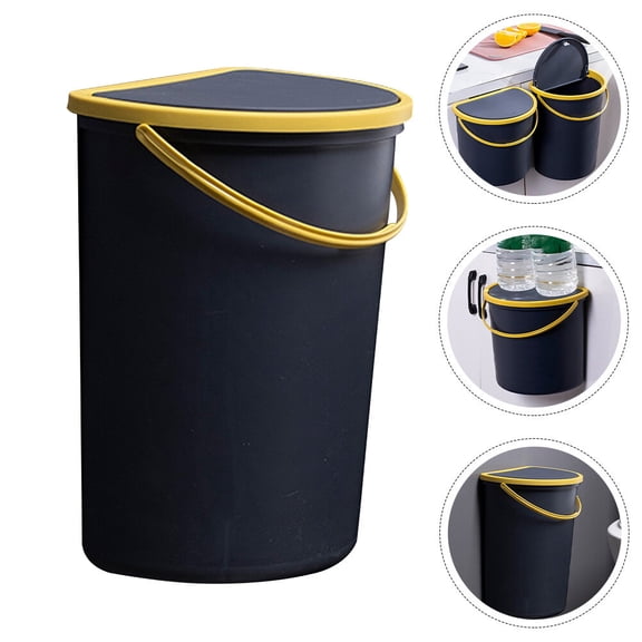 MERRYHAPY Plastic Trash Can for Cabinet Door with Odor Locking, Modern Style, Space-Saving Kitchen Waste Bin, 1 Set