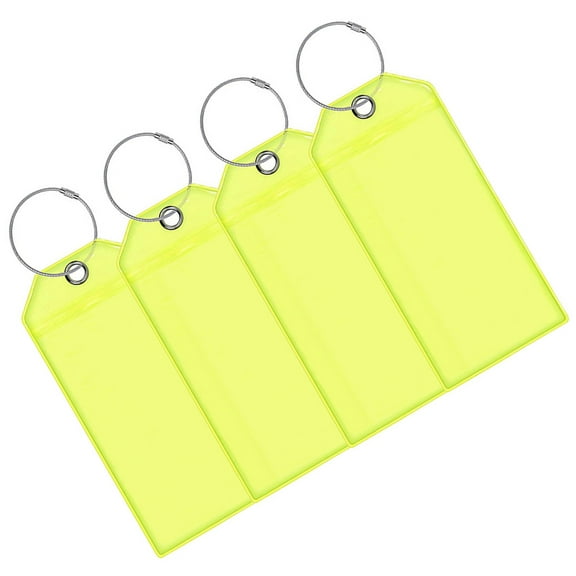 MERRYHAPY Yellow Luggage Identifiers 4 Pack Travel Tags for Easy Bag Identification and Security
