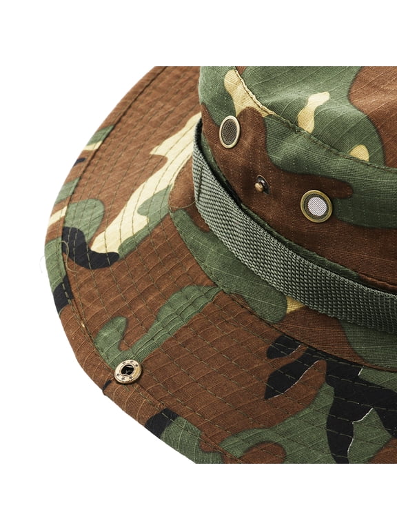 Breathable Ventilated Camouflage Boonie Hat for Outdoor Hiking Climbing Fishing Sun