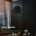 thumbnail image 1 of Black Pleated Fabric Lamp Shade with Iron Trim for Table Lamps, Chandeliers, Wall and Floor Lamps, Elegant Lighting Decor, 1 of 7