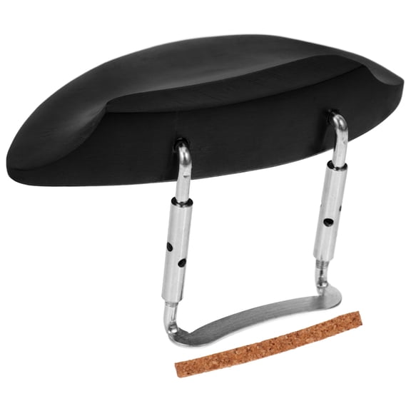 MERRYHAPY Professional Violin Chin Rest with Stylish Black Metal and Wood Design for Comfortable Playing