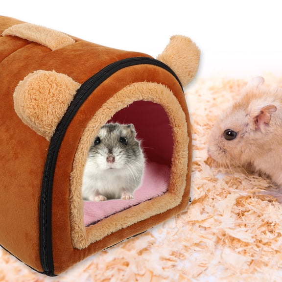 MERRYHAPY Warm Coffee Hamster Sleeping Nest Lightweight Small for Cold Season Comfort and