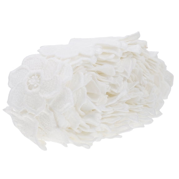 MERRYHAPY Multi Functional White Embroidery Lace Fabric for Clothing and Wedding Apparel Trim