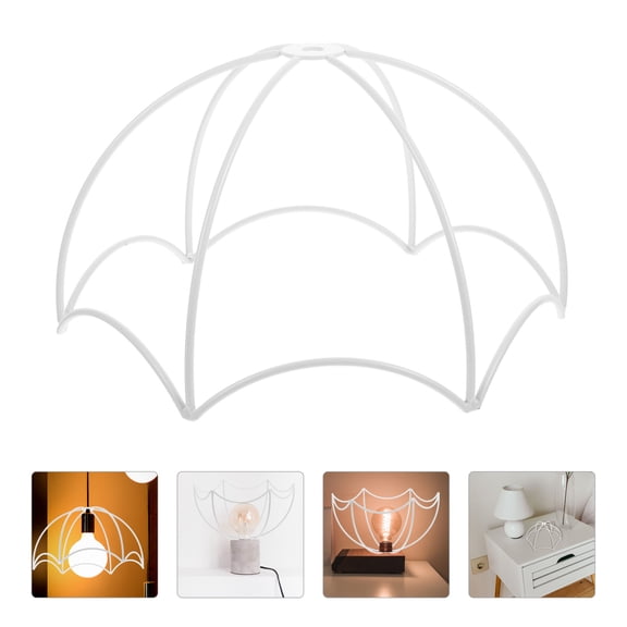 MERRYHAPY White Metal Lamp Shade Frame for DIY Table Lamps Home Use Durable Wear Resistant