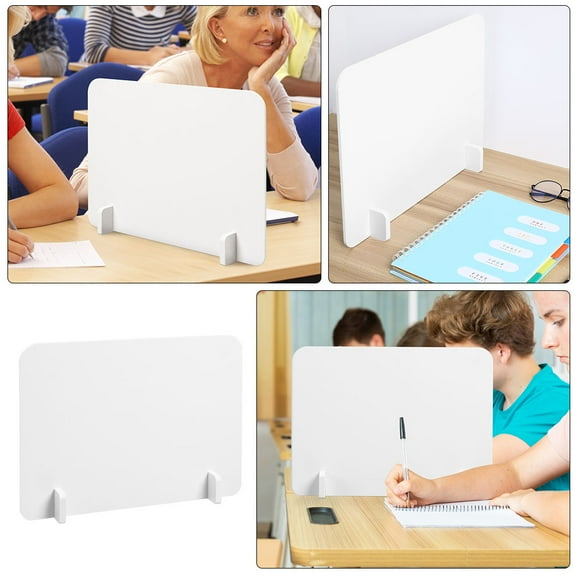 MERRYHAPY PVC Desk Privacy Panels for Students and Office Daily Use 1Set