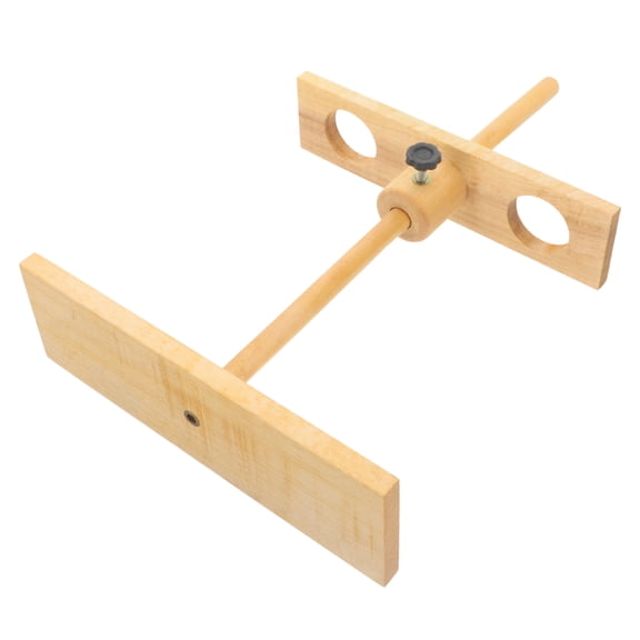 MERRYHAPY Adjustable Height Funnel Rack Funnel Stand Beige Wood 1Pack