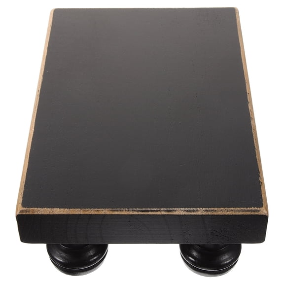 MERRYHAPY Black Wooden Soap Stand Pedestal, Bathroom Soap Holder Organizer, 1 Pack