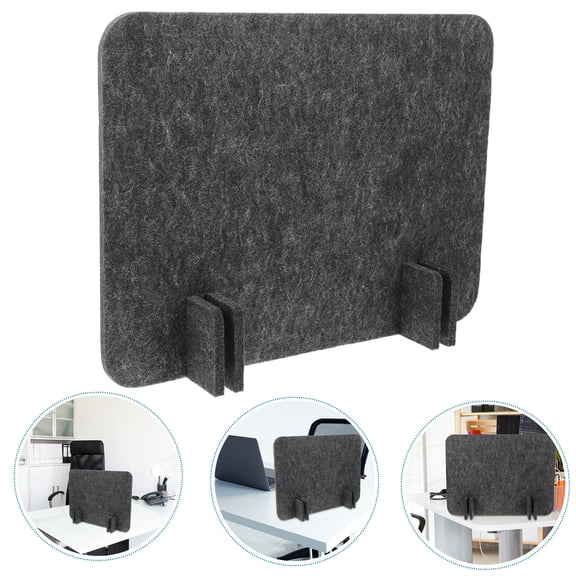 MERRYHAPY Lightweight Portable Dark Grey Felt Desk Screen for Workspace Privacy
