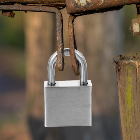 MERRYHAPY Plated Silver Stainless Steel Padlock Anti-Cutting Beam Luggage Protection