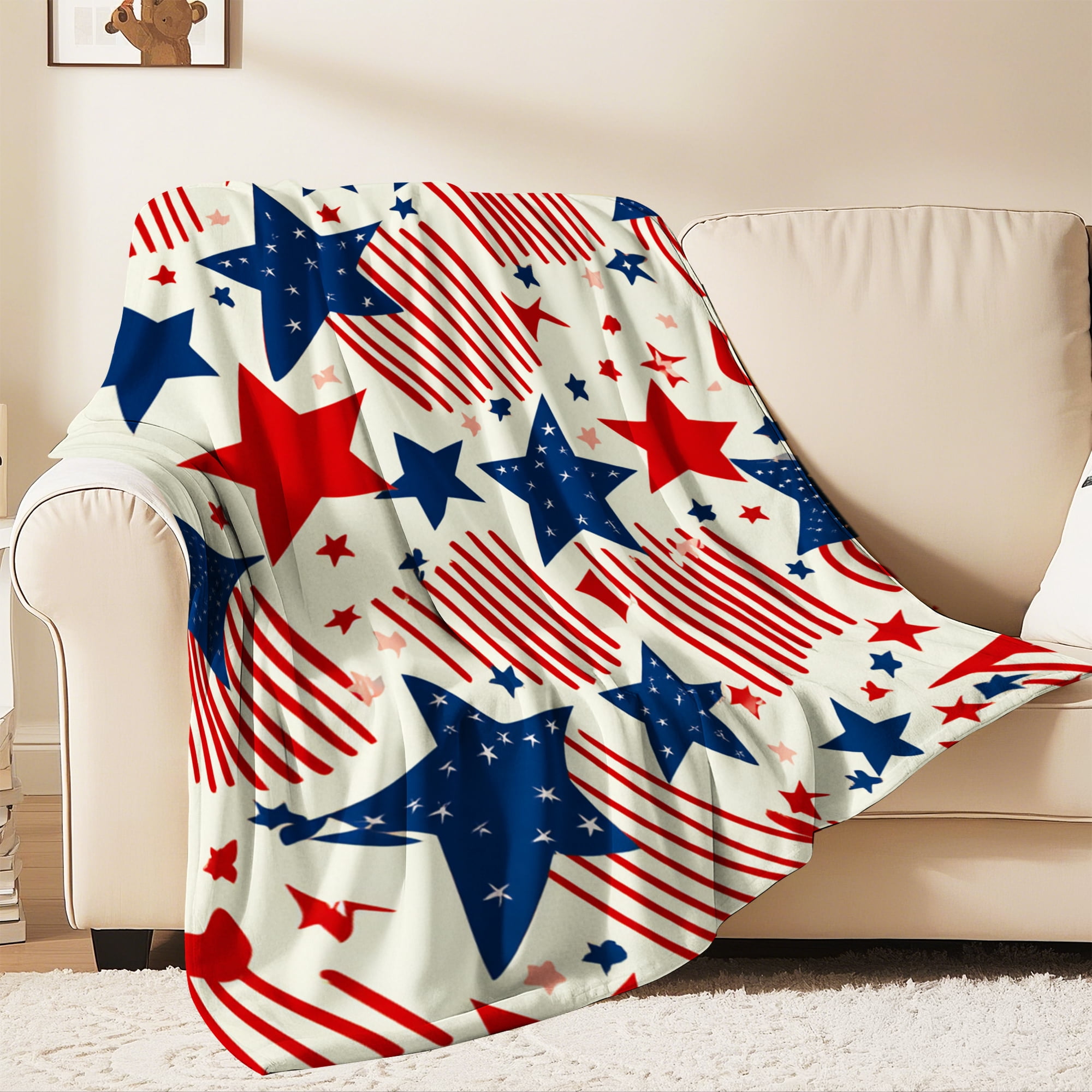 Spring Summer Flannel Throw Blanket 40x50 Inches Fleece Blanket Throw, Soft Lightweight Plush Cozy Blankets for Bed, Sofa, Couch, Travel, Camping