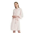 thumbnail image 1 of MERRYLIFE Women Bathrobes for Summer Short Loungewear Soft Lightweight Sleepwear Dual Pockets Adjustable Tie Kimono Robes Pink S-XL, 1 of 7