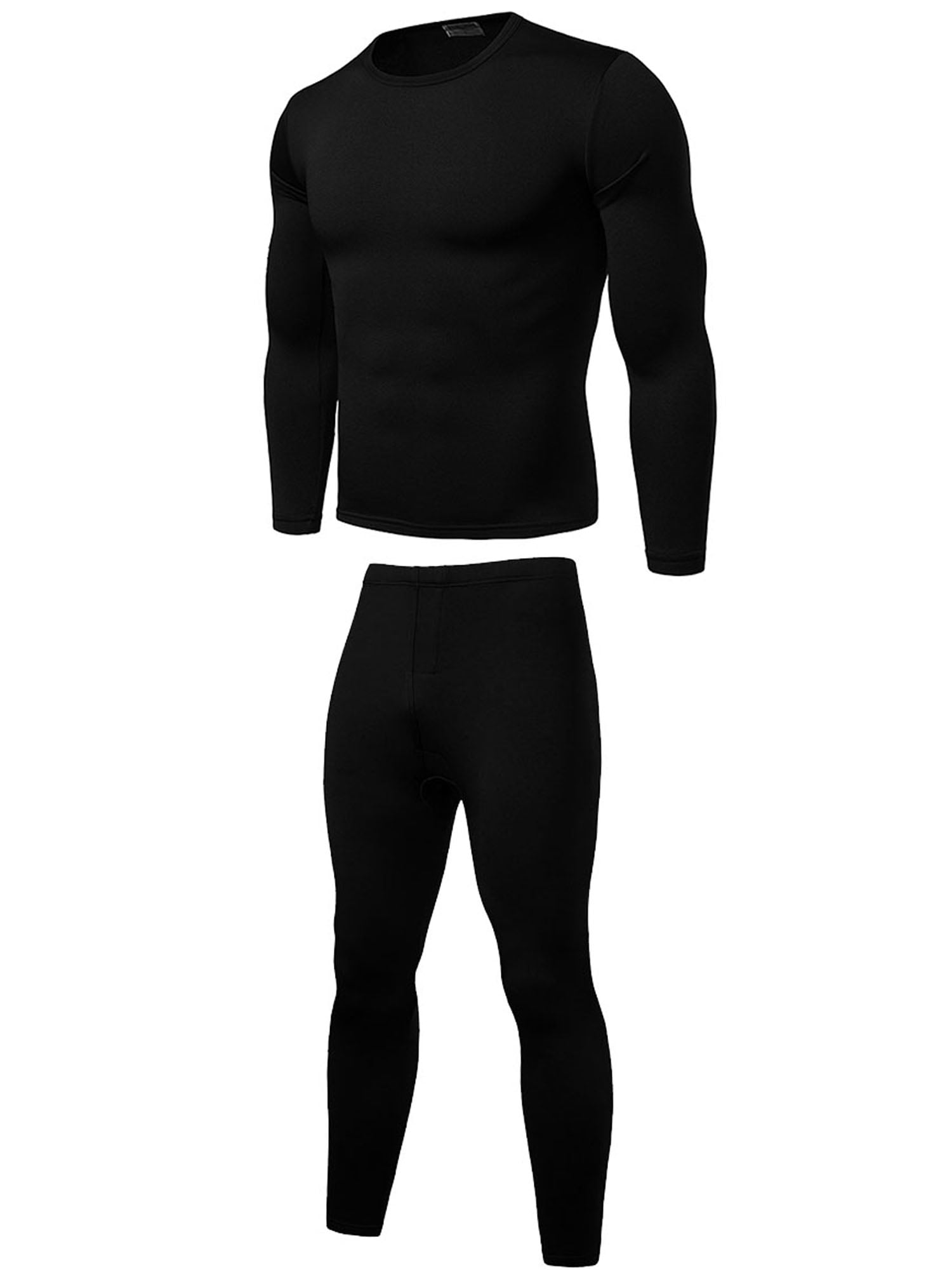 HEROBIKER Mens Thermal Underwear Set Skiing Winter Warm Base Layers Tight Long  Johns Top & Bottom Set with Fleece Lined Black - ShopStyle Activewear