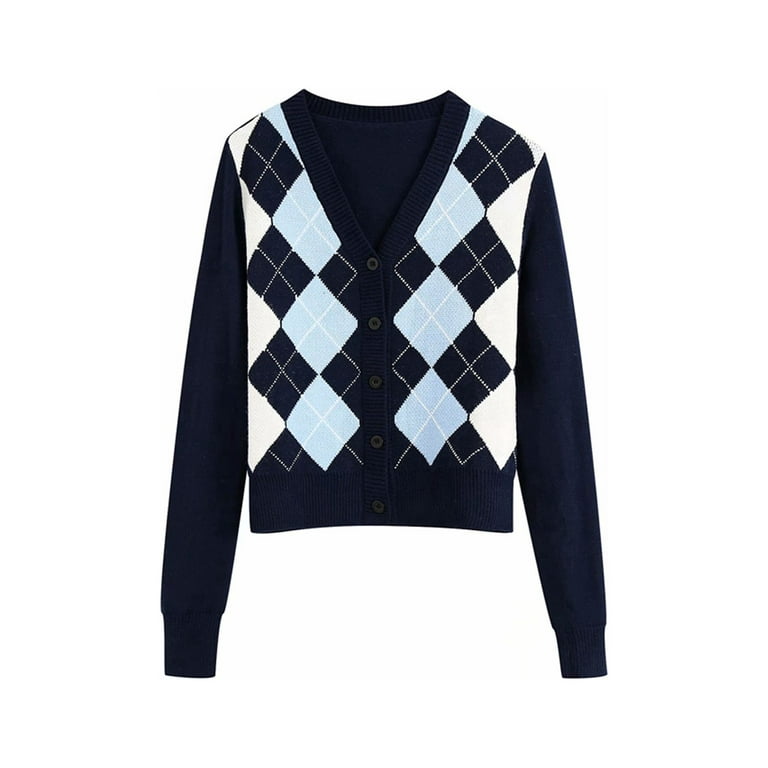 Argyle cardigan women's sale