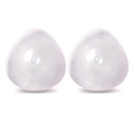 MERSTEYO Clear Silicone Breast Forms Mastectomy Prosthesis Triangle Bra Inserts 1 Pair