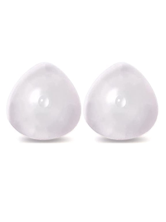 Clear Silicone Breast Forms Mastectomy Prosthesis Triangle Bra Inserts 1 Pair