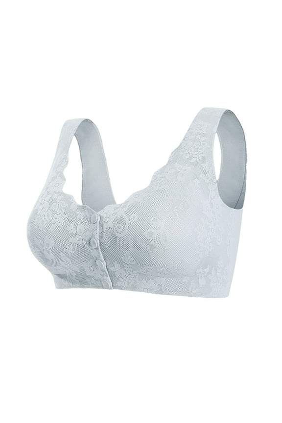 Women's Pocket Bra Front buckle Post-Surgery Sleep Bra Wirefree Everyday Bra