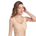 thumbnail image 1 of Mersteyo Mastectomy Bra Pocket Bra for Silicone Breast Forms Front Closure Bra Comfortable Bra, 1 of 8