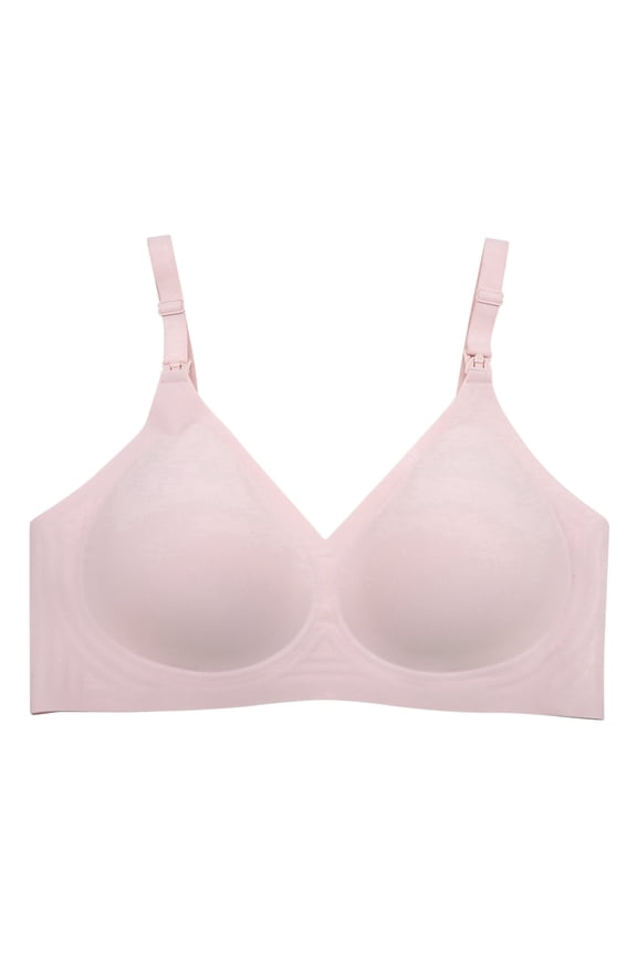 Wireless Nursing Bra for Maternity & Postpartum - Comfortable Soft Fabric Breastfeeding Bra | Seamless Maternity Bras