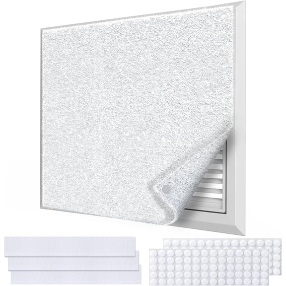 MERV 8 Air Vent Filters,20" x 98" Cut to Fit Air Filter (60+ Filters),Electrostatic Filter Media for Air Vents,Air Conditioner,HVAC,Registers,Grilles,Includes 48 Adhesive Hooks