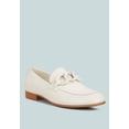 thumbnail image 1 of MERVA Chunky Chain Leather Loafers in off White, 1 of 8