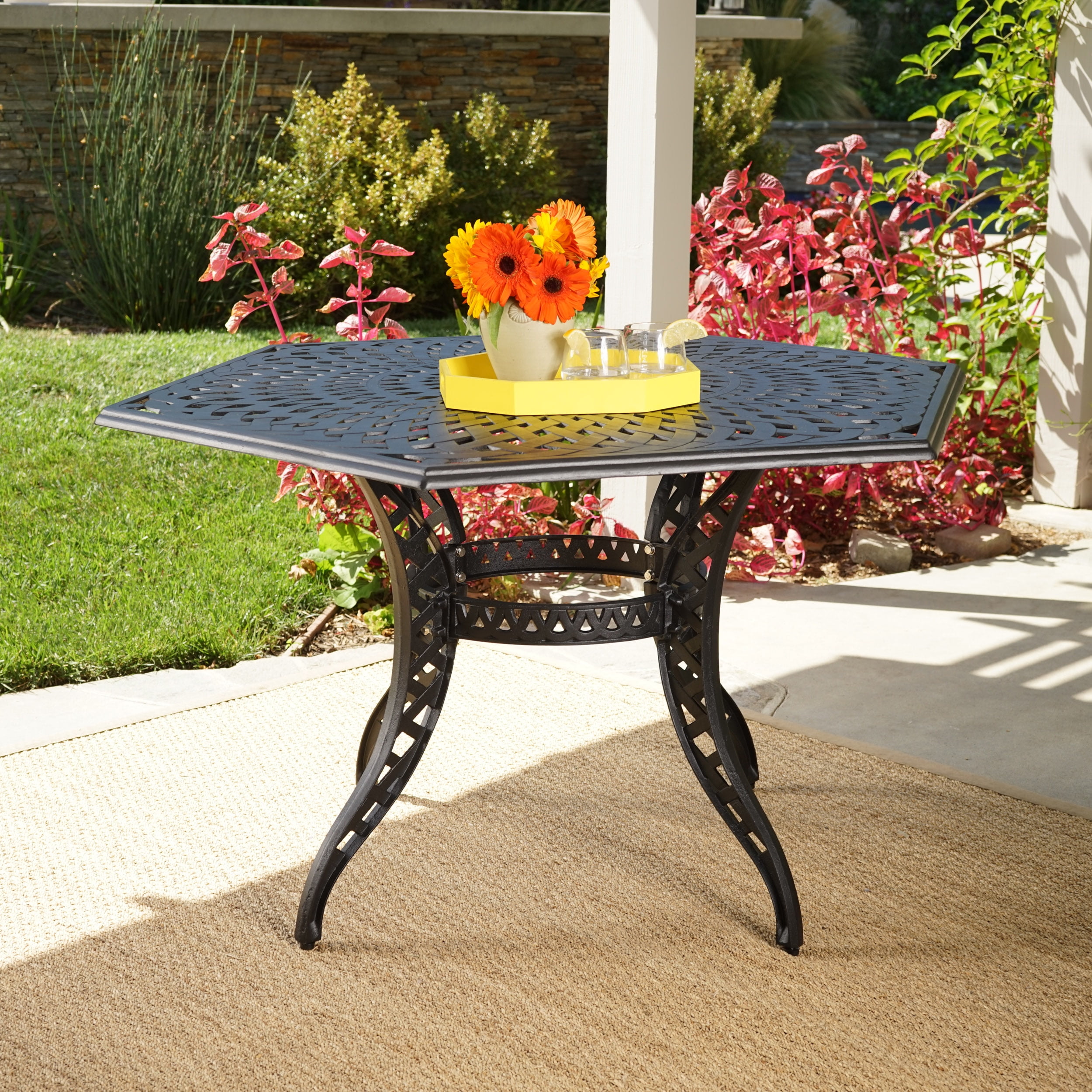 MESH HEX TABLE.Made with cast aluminum - Walmart.com