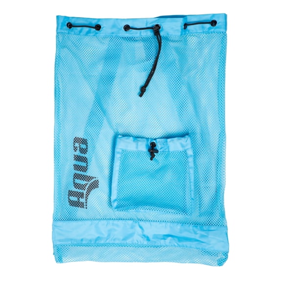 Aqua Dolfino Mesh Swimwear Bag with Shoulder Straps, Blue