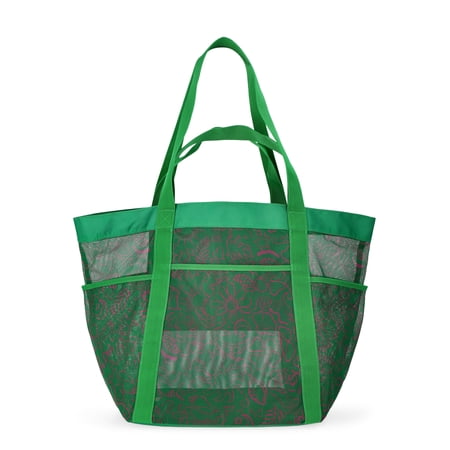 No Boundaries Women's Mesh Tote Bag, Green