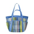 thumbnail image 1 of No Boundaries Women's Mesh Tote Bag, Multicolor Stripe, 1 of 6