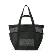 No Boundaries Womens Mesh Tote Bag, Black
