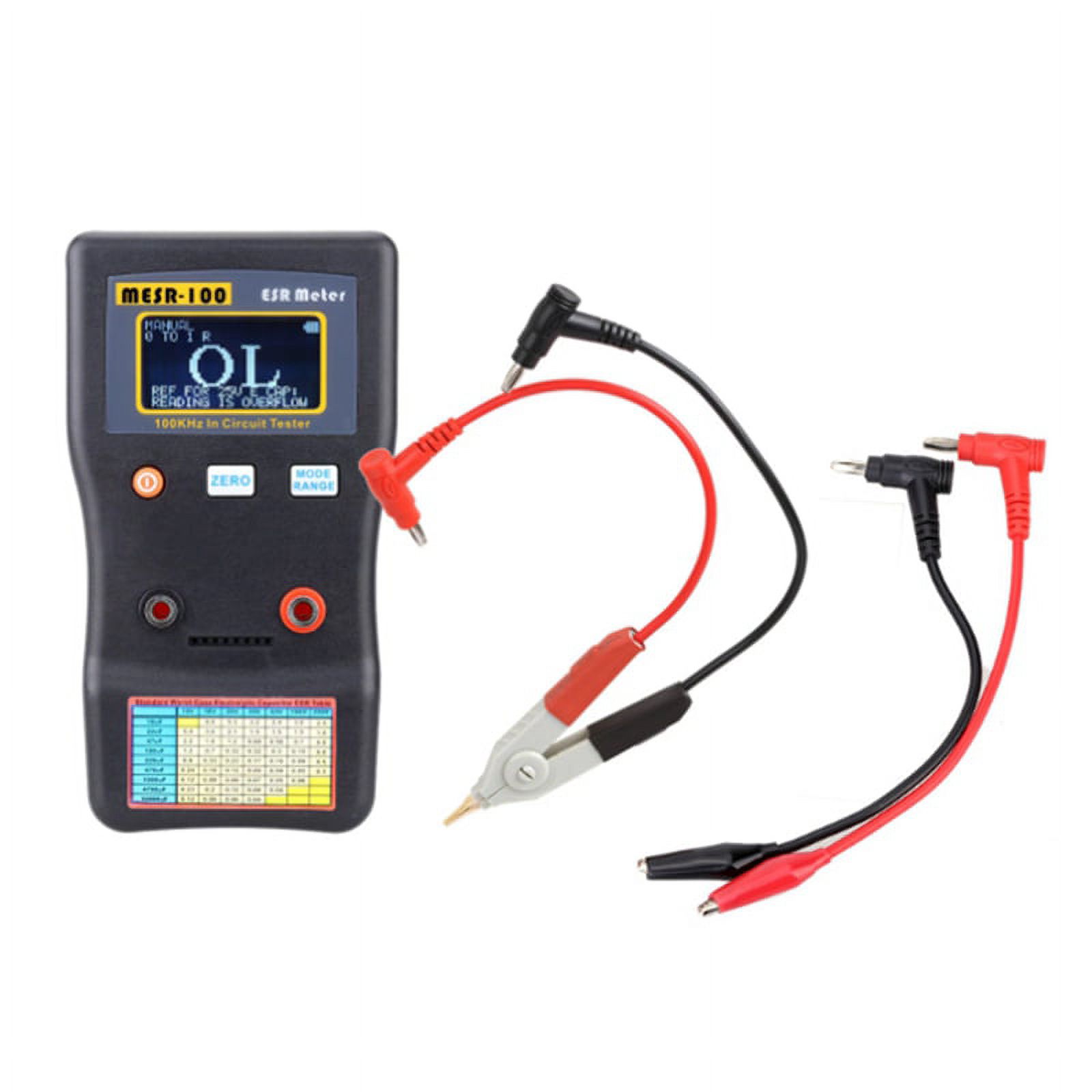 MESR100 Capacitance Ohm Meter Measuring Capacitance Resistance
