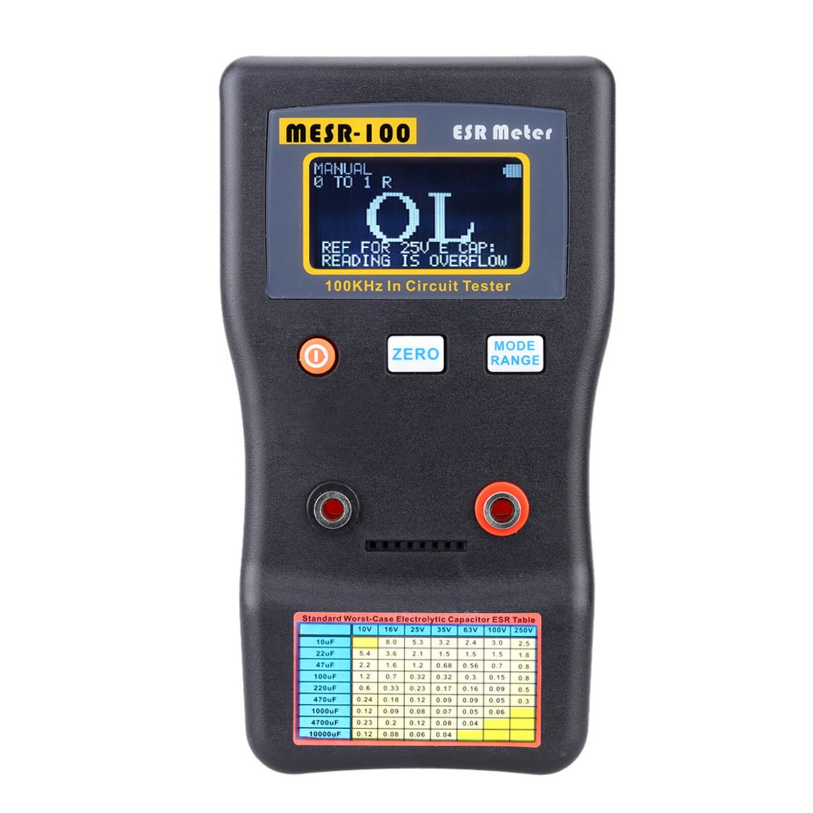 MESR-100 ESR Capacitance Ohm Meter Professional Measuring Internal ...