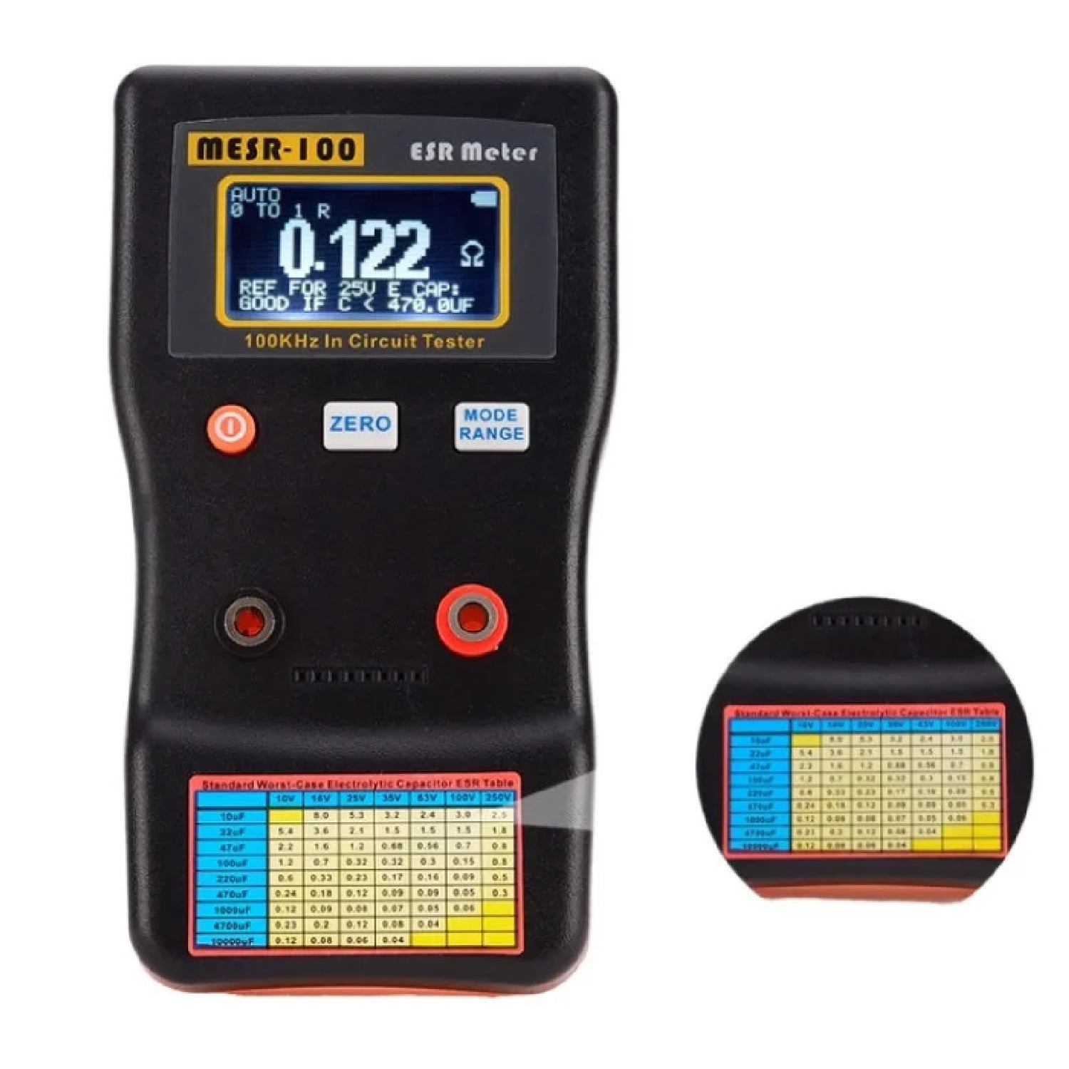 MESR-100 ESR Meter Auto-ranging Capacitor Tester 0.001-100Ω