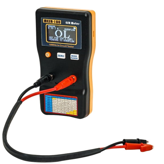 MESR-100 V2 ESR Meter, Capacitor Tester/Low Ohm Meter 0.01R-100R | Auto Ranging in Circuit, Support in Measuring Capacitance Resistance Circuit, 2026 Upgraded Test Clip