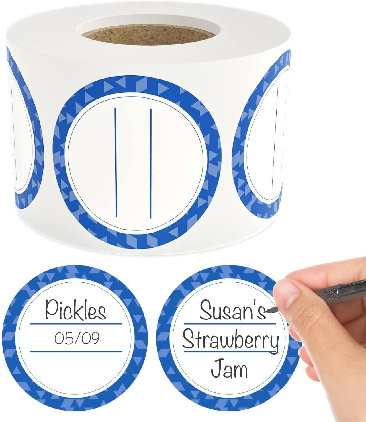 MESS Dissolvable Canning Labels for Jars  200 Cobalt Blue Dissolvable Mason Jar Labels