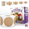 thumbnail image 1 of MESS Dissolvable Canning Labels for Jars  200 Kraft Mason Jar Labels 1.5In., 1 of 9