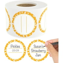 MESS Dissolvable Canning Labels for Jars  200 Orange Peel Dissolvable Mason Jar Labels