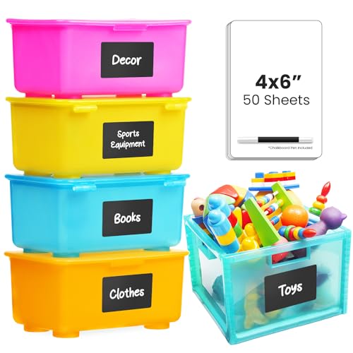 MESS Large Bin Labels for Storage Bins (50 6x4) Storage Bin Labels