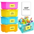MESS Large Bin Labels for Storage Bins (50 6x4") Storage Bin Labels