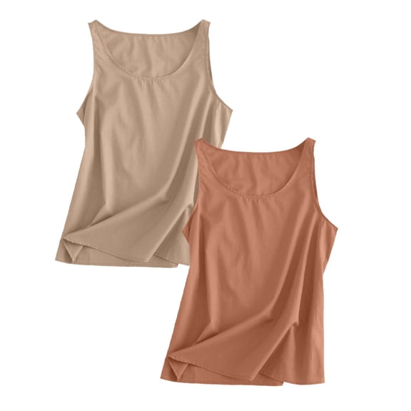 MESSIYO camisole tops for women cotton tank tops for women plus size tops for women womens spaghetti strap tank top womens tank tops loose fit Workout O Neck Breathable Tank Tops Shirt B 2XL