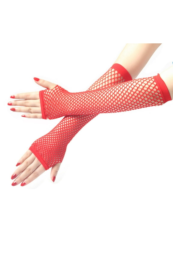 Arm Warmers Fishnet Gloves Fingerless Gloves for Women Safety Gloves for Men Gloves for Men Thermal Gloves for Women Warm Gloves for Men Red One Size