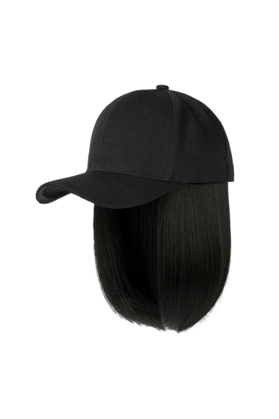 Baseball Cap Wig Caps for Women Golf Hat Cap with Hair Short Bob Hairstyle Removable Wig Hat Ash Blonde Mix Bleach Blonde Sunvisor Hat Womens Baseball Caps A One Size
