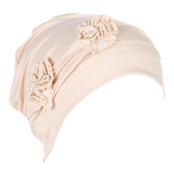 MESSUEN Brimless Caps for Women Head Wraps Women Turban Womens Sun Hat Beanie Cap Turban Headbands Turbans for Women Beige One Size