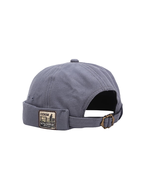 Brimless Hat Brimless Caps for Men No Brim Hats for Men Matching Couple Women Men Hip-hop Easy Cap Hat and Fashion Patch Caps Vintage Hat Brimless Caps for Women Blue One Size