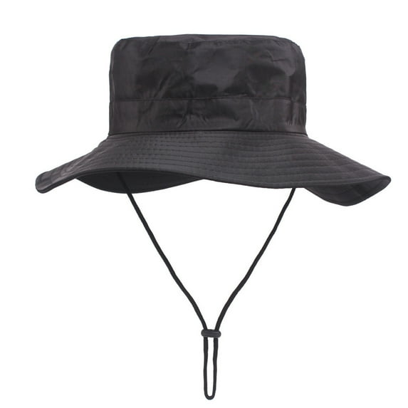 MESSUEN Bucket Hats for Men Hiking Hat Men Sun Hat Mesh Fishing Bucket Summer Drying Hat Fashion Boonie Hat Sun Baseball Caps Wide Brim Hats for Men Fishing Hats Black One Size
