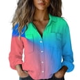thumbnail image 1 of MESSUEN Button Down Shirts for Women Baggy Shirts Long Sleeve Undershirt for Women Womens Shirt Long Sleeve Shirt Women Shirts Womens Sweat Shirts Blue L, 1 of 9