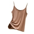 thumbnail image 1 of MESSUEN Cami Tops for Women Cropped Tops V-neck Camisole Spaghetti Strap V Neck Innerwear Slimming Shaping Basic Thin Casual Top for Women Casual Tops for Women Casual Tops Khaki M, 1 of 7